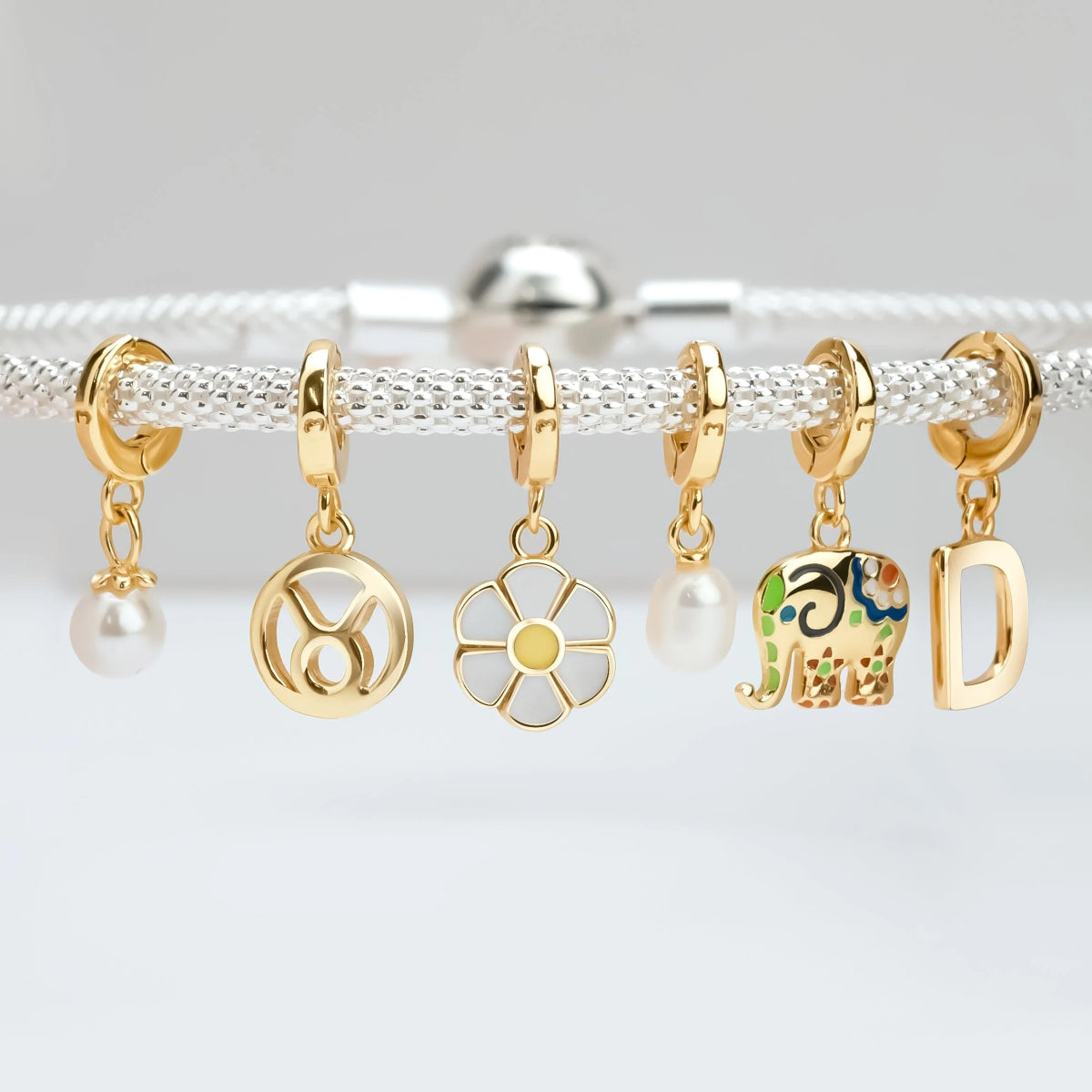 "Love Forever" Semi-rigid Bracelet BASE Bead - Milas Jewels Shop