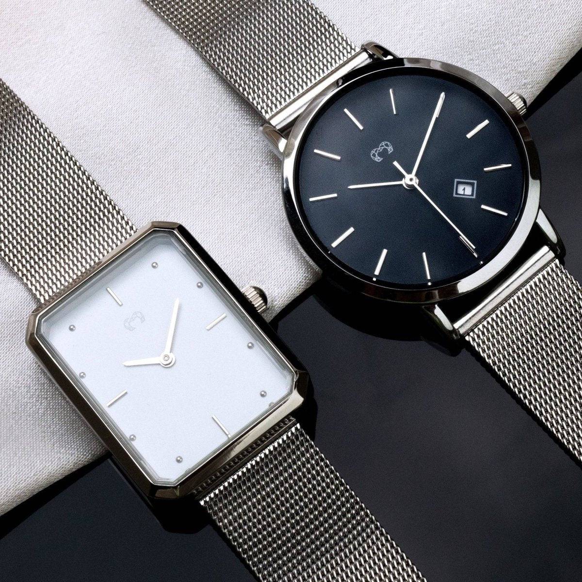 "Mila Jewels" Watch ~ SilverBlack - Milas Jewels Shop