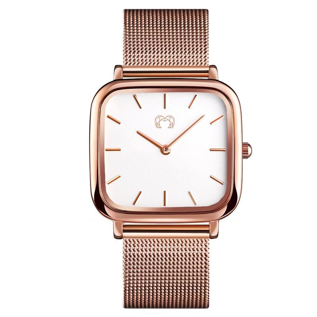 "Minuit" Watch ~ RoseWhite - Milas Jewels Shop