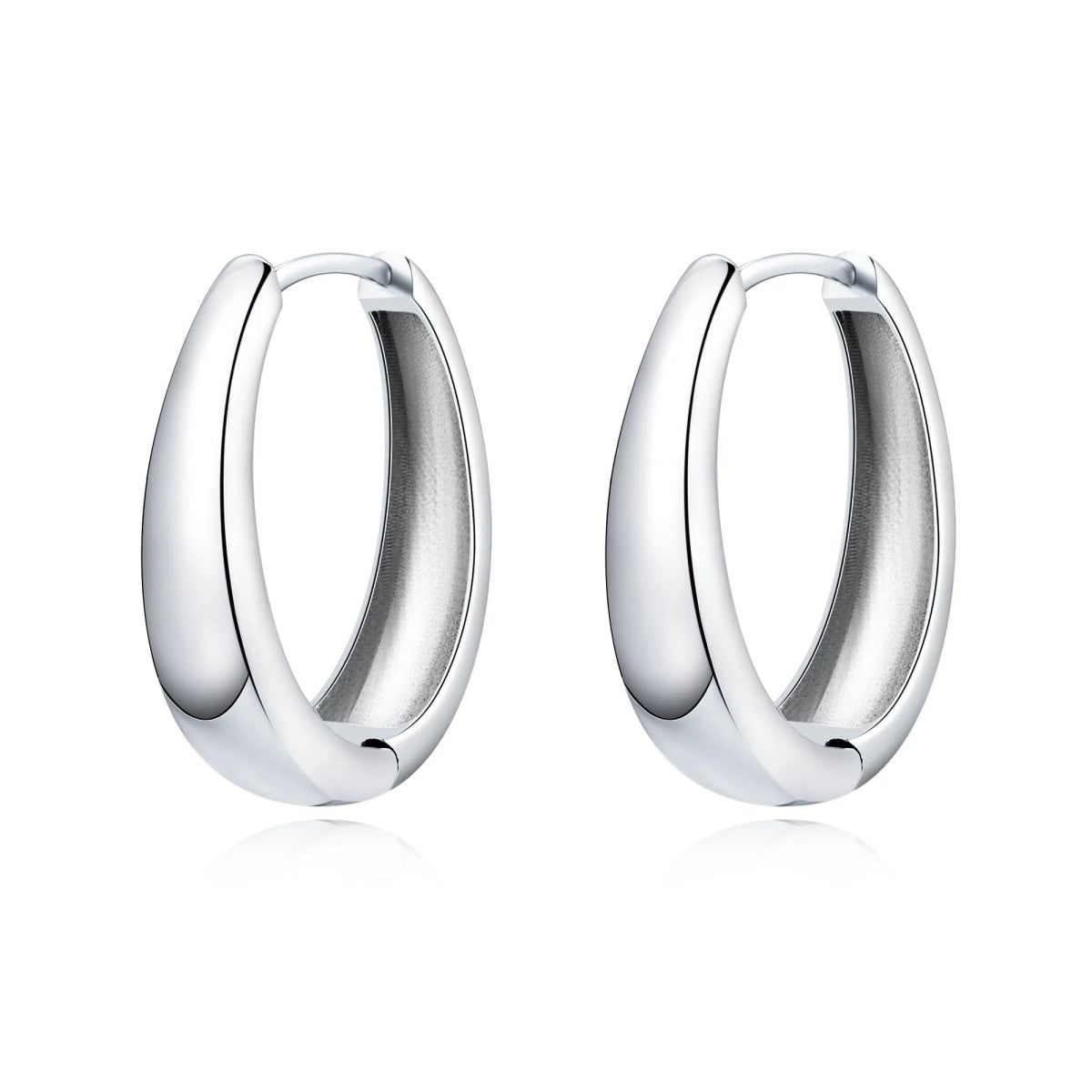 "Oval Hoop Ring" Earrings - Milas Jewels Shop