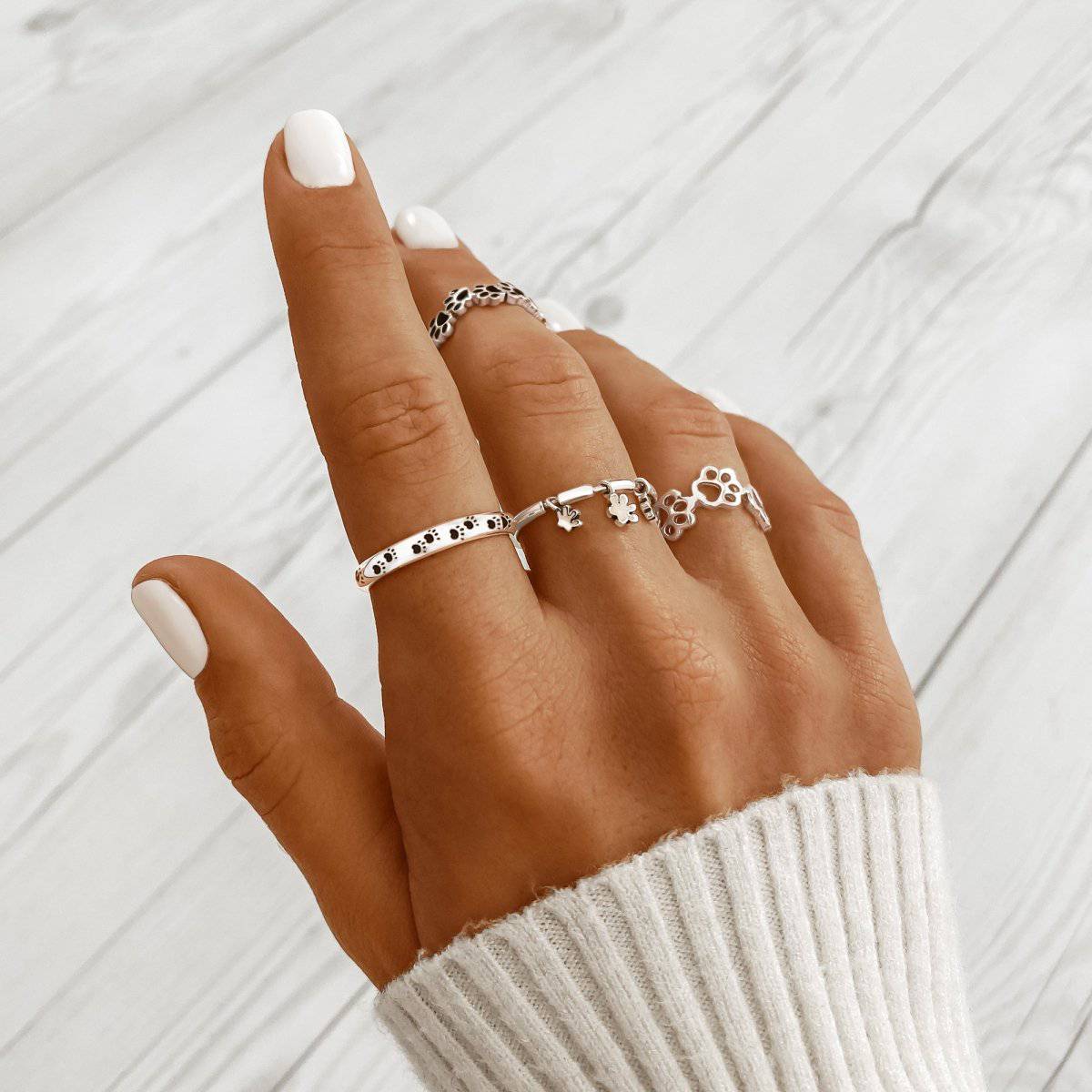 "Paw Print Marks" Ring - Milas Jewels Shop