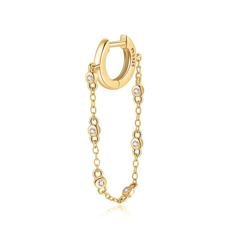 "Ring and Chain" Earrings - Milas Jewels Shop