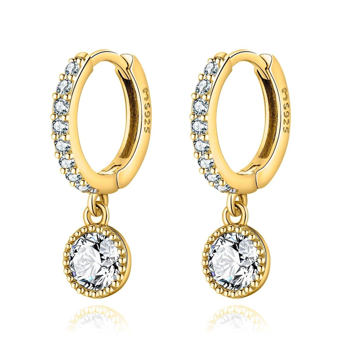 "Round Zirconia" Earrings - Milas Jewels Shop