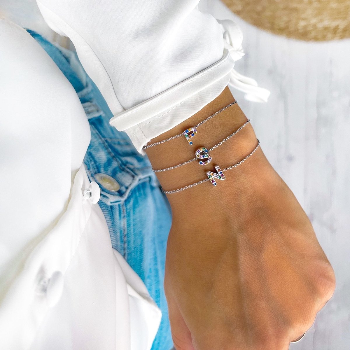 "Shinny Initial" Bracelet - Milas Jewels Shop