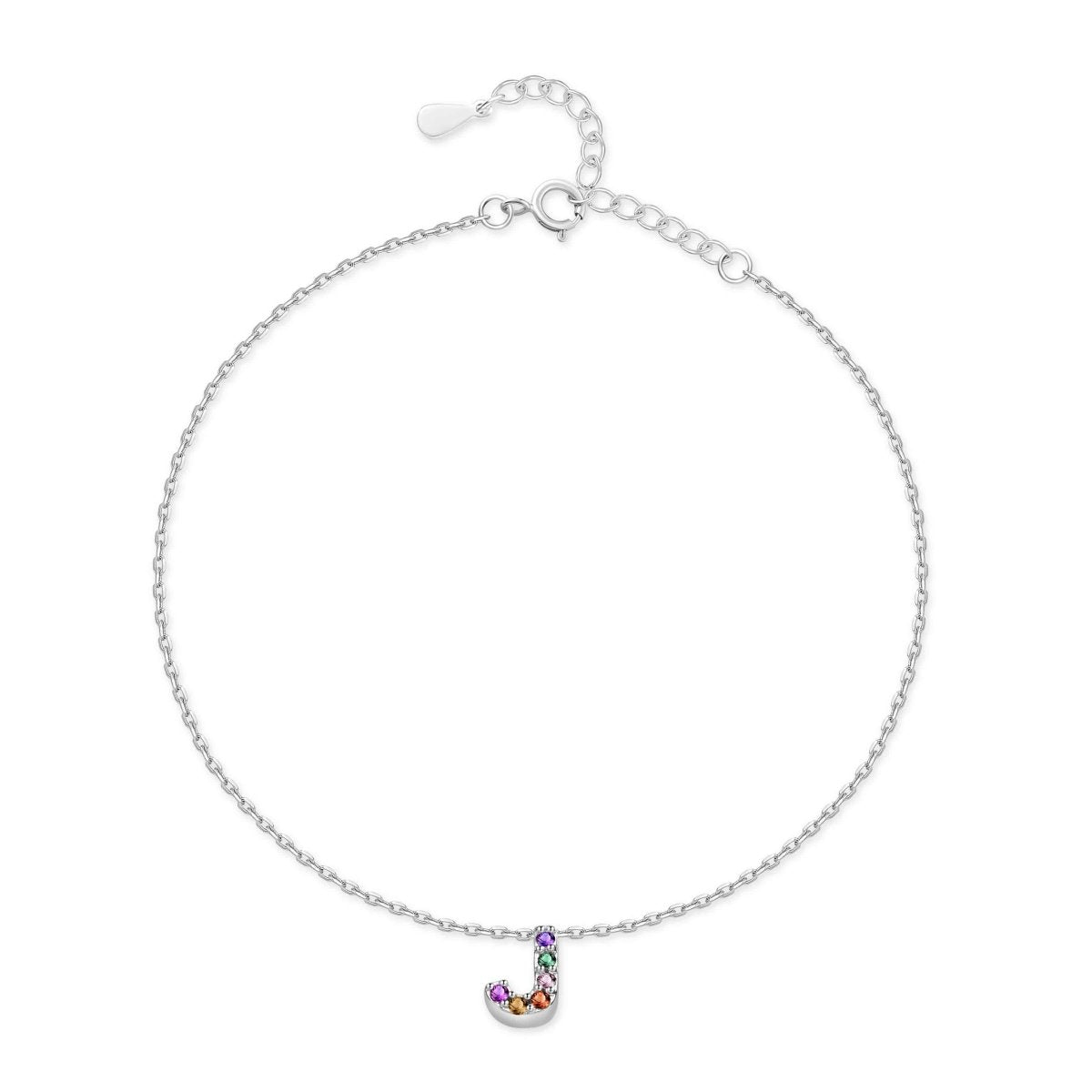 "Silver Initial" Anklet - Milas Jewels Shop