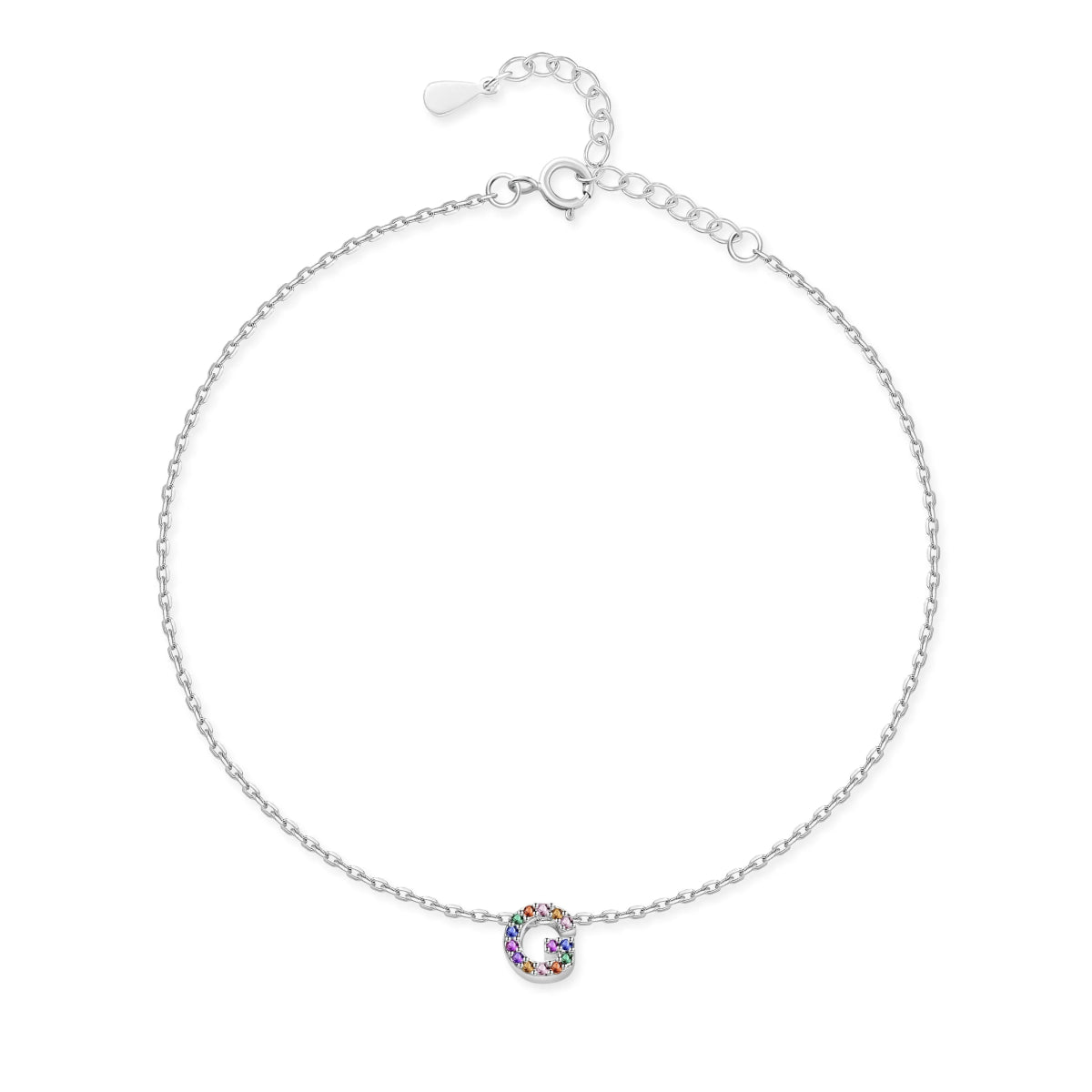 "Silver Initial" Anklet - Milas Jewels Shop