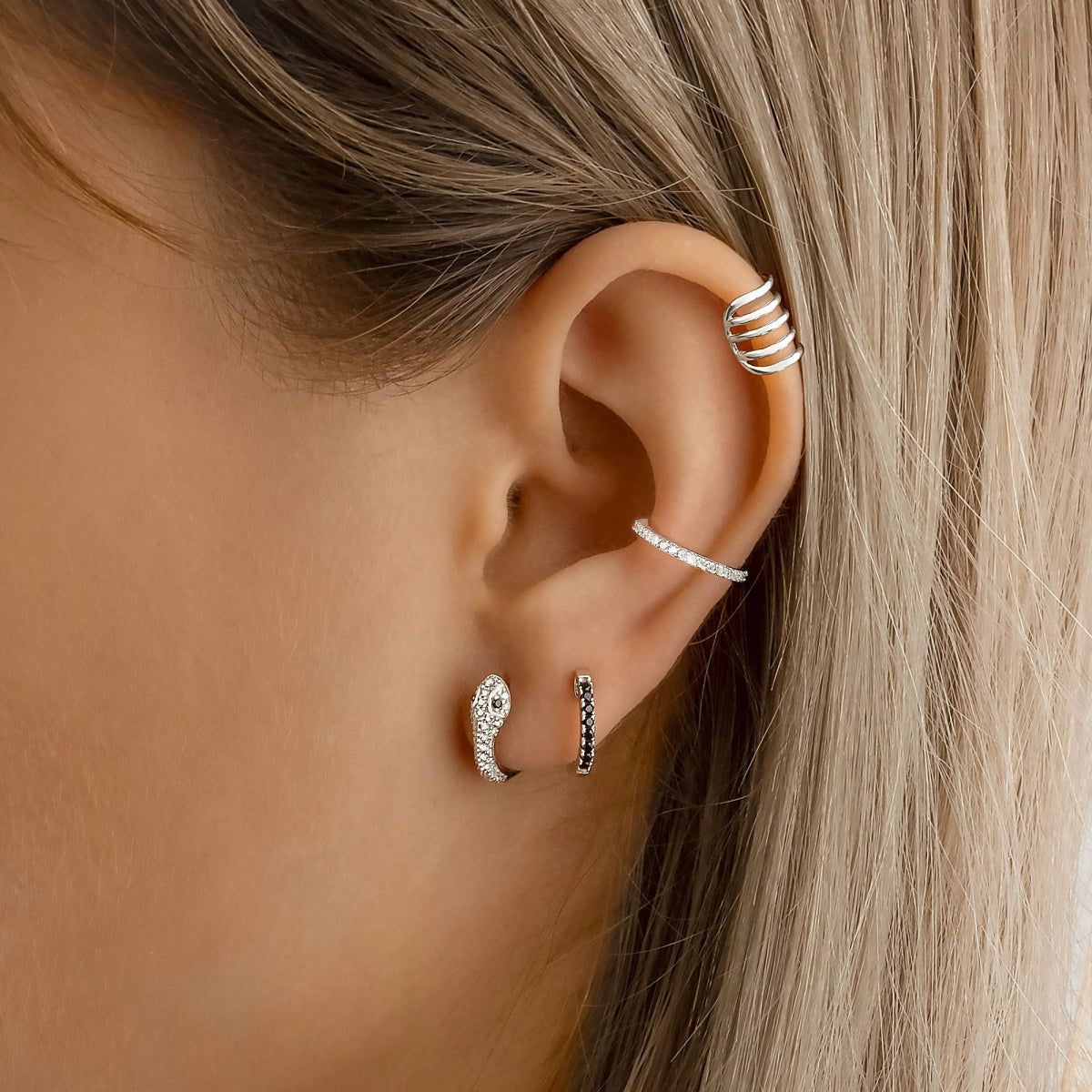 "Silver Snake" Earrings - Milas Jewels Shop
