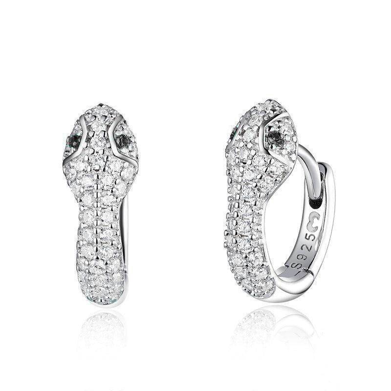 "Silver Snake" Earrings - Milas Jewels Shop