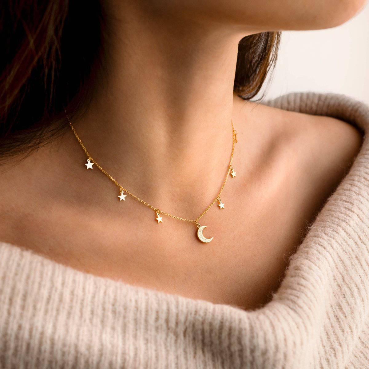 "Starry Moon" Necklace - Milas Jewels Shop