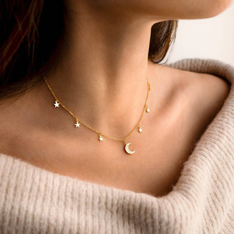 "Starry Moon" Necklace - Milas Jewels Shop