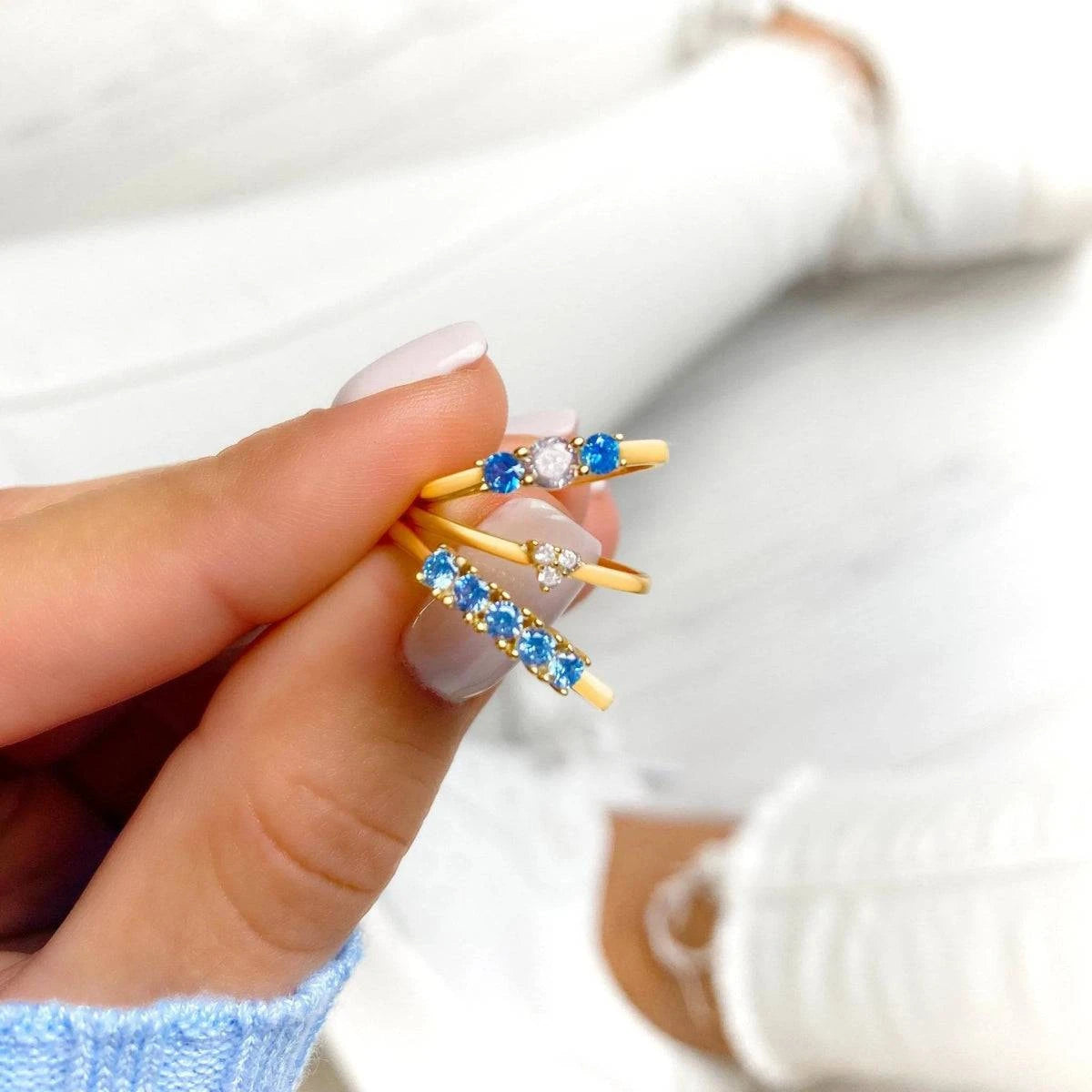 "Tri Zircon" Ring - Milas Jewels Shop
