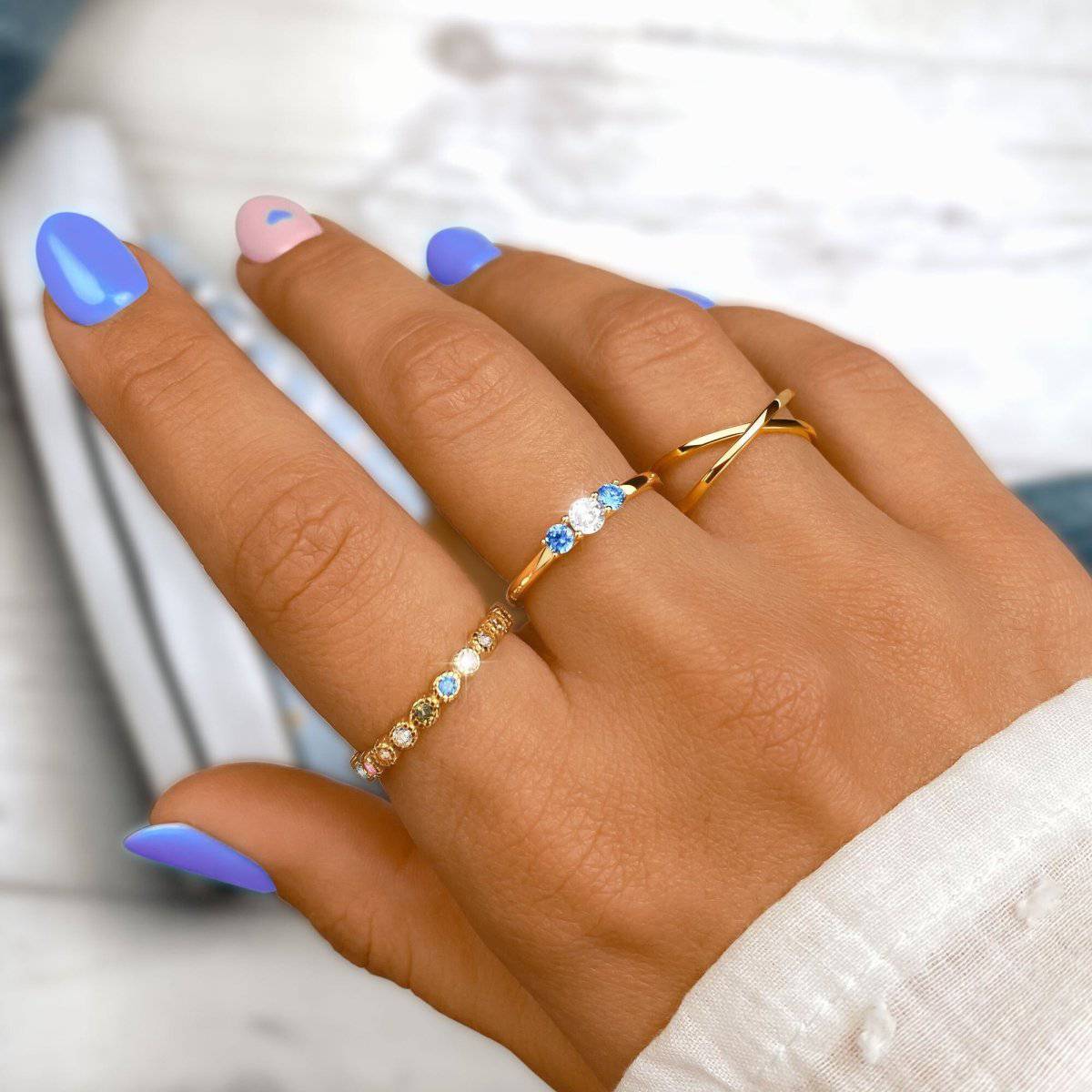"Tri Zircon" Ring - Milas Jewels Shop
