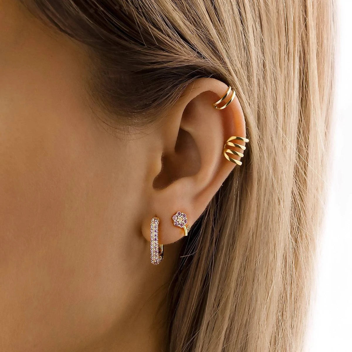 "Violet Flower" Earrings - Milas Jewels Shop