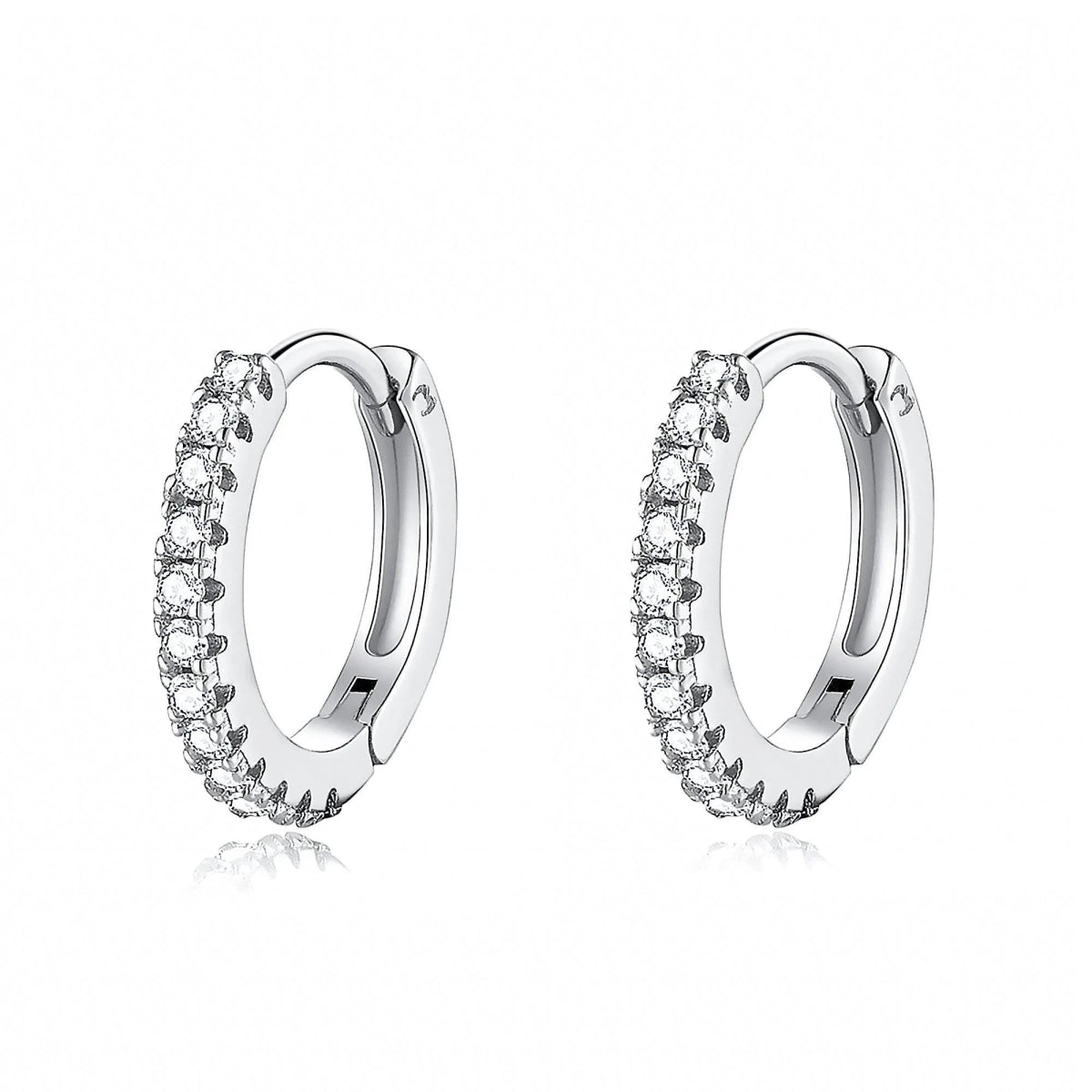 "Zirconia Hoops" Earrings - Milas Jewels Shop